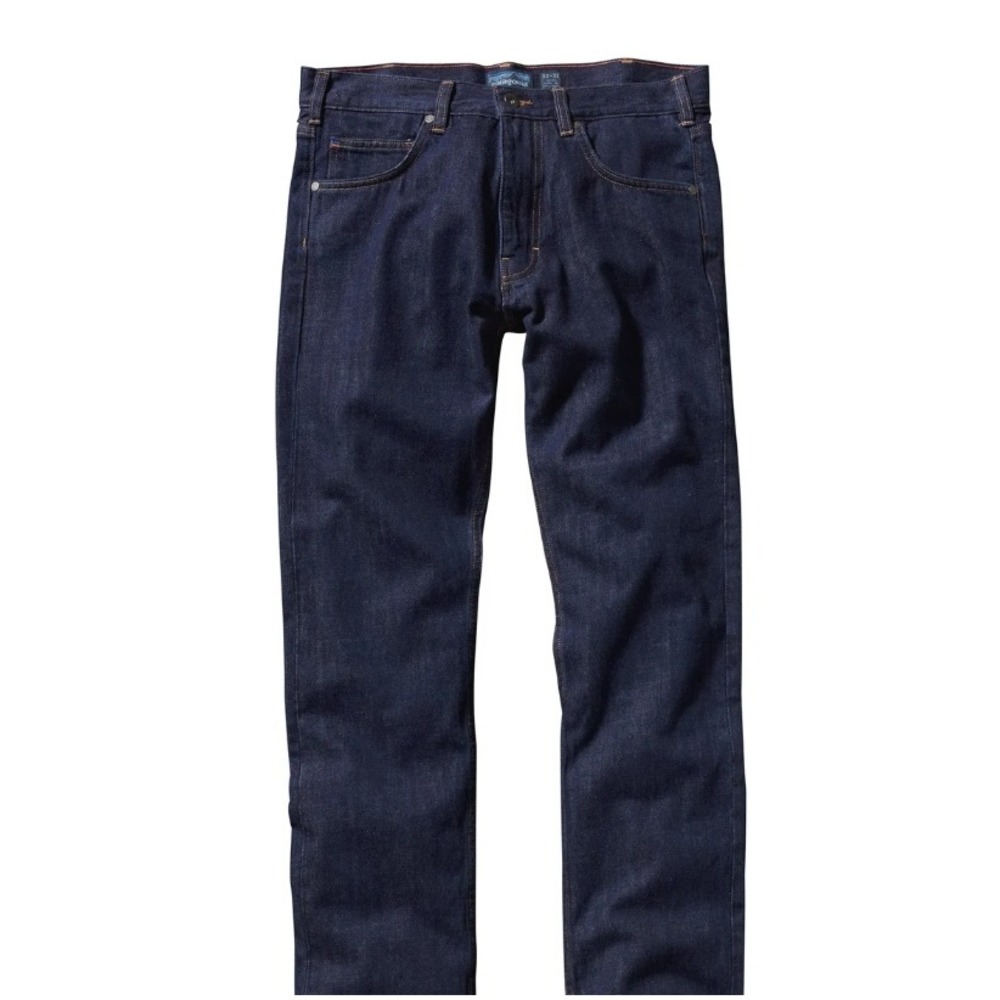 Patagonia Straight Fit Jeans Organic Cotton Denim Dark Wash Indigo 35x32